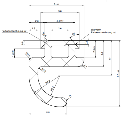loga gumija Anschlagdichtung 10