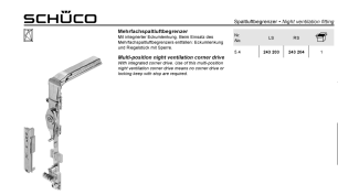 stūris ar vēdināsānas funkciju